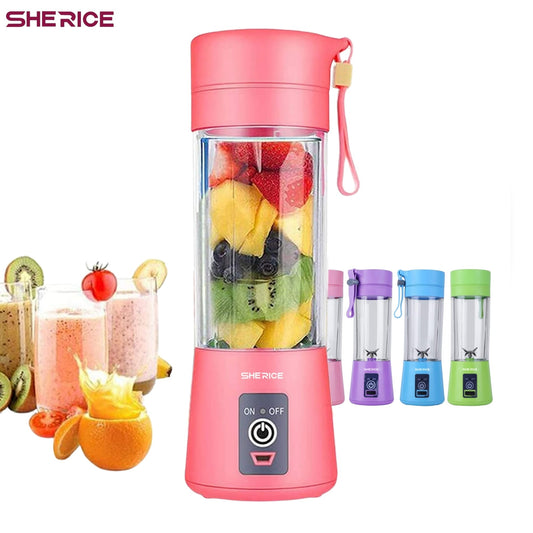 USB Chargeable Jucier/Blender 6 Blades (380 ml)