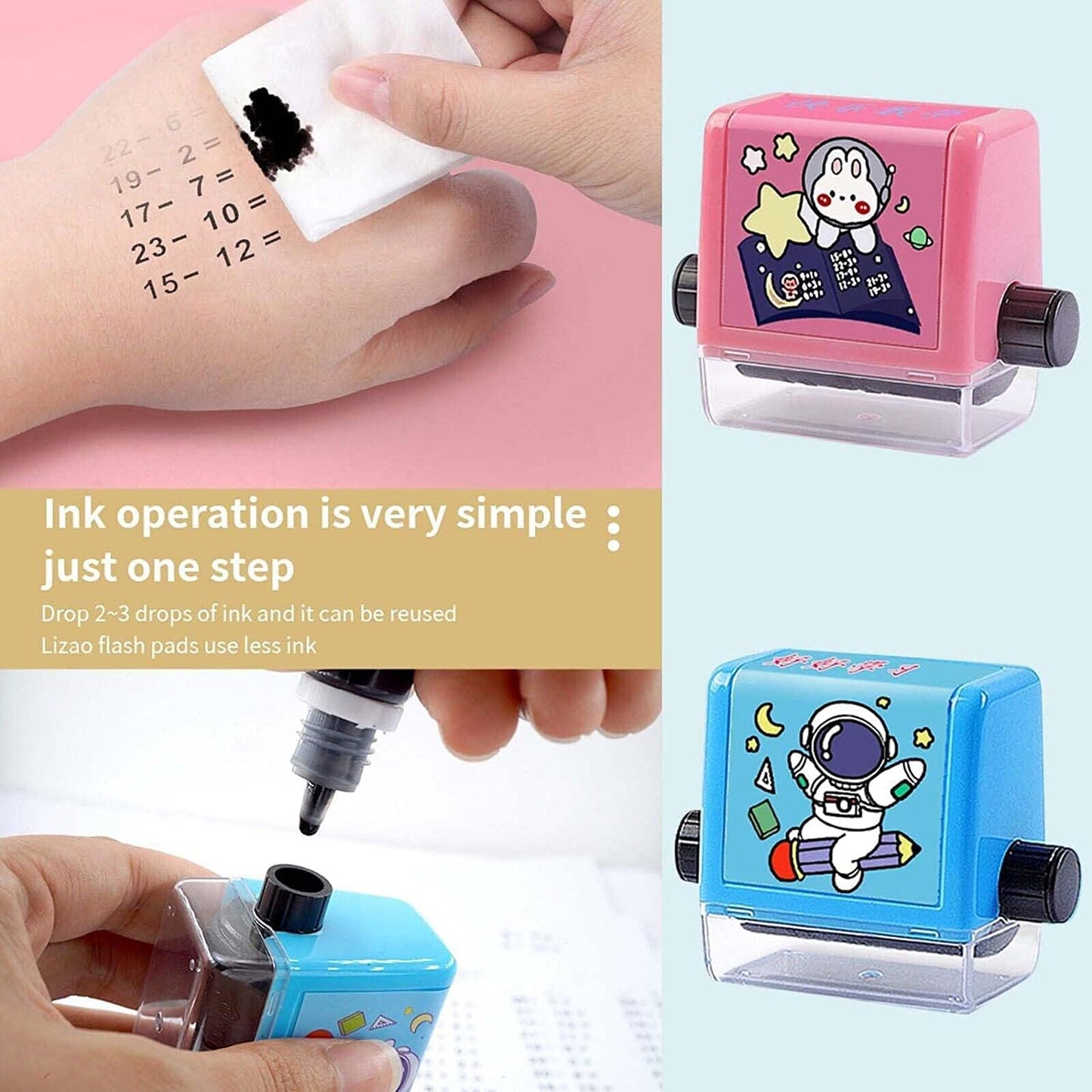 Roller Math Teaching Stamp for kids