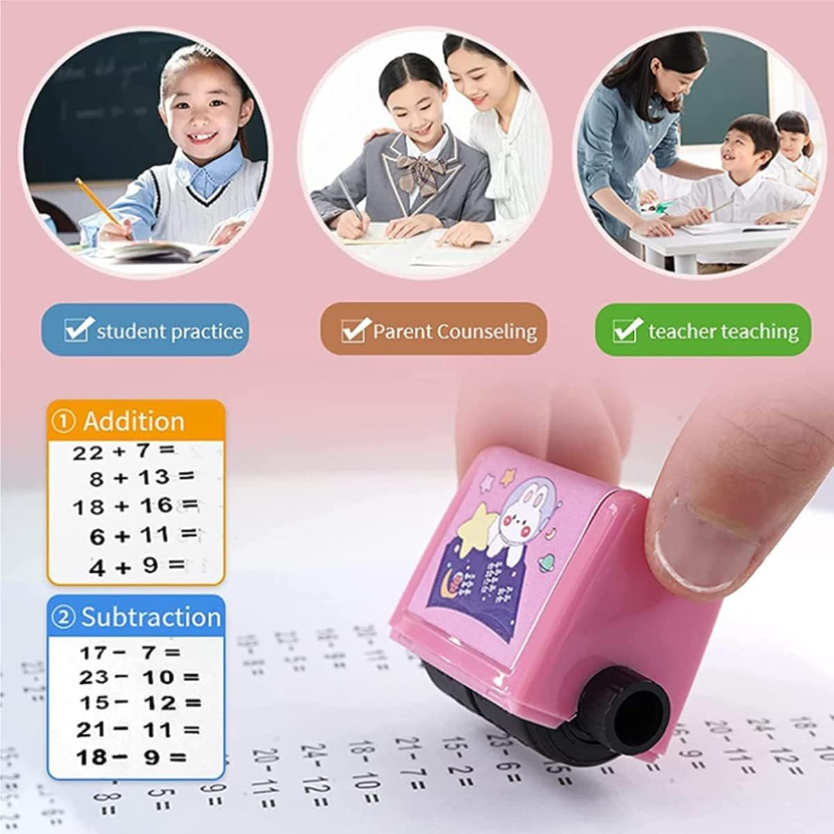 Roller Math Teaching Stamp for kids